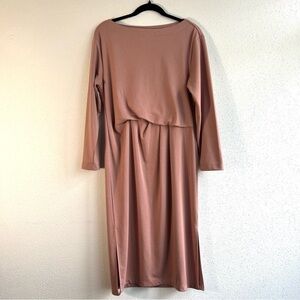 Prologue Midi Knit Mauve Pink Long Sleeve Dress Size XS